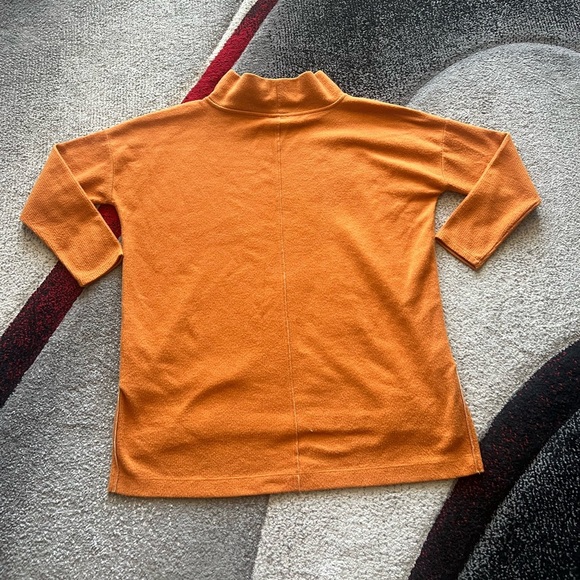 Anthropologie Rusty Orange Mock Neck Pullover Sweater - Picture 3 of 3